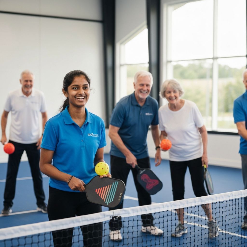 Group enjoying a pickleball event